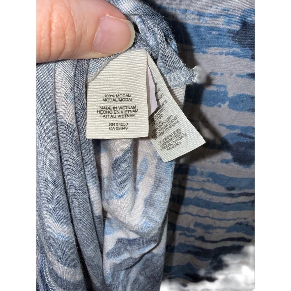Rachel Roy Blue Striped Modal Scoop Neck Tee - Size Large - Picture 7 of 7